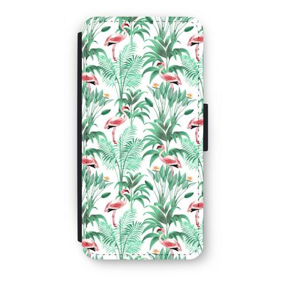 Flamingo bladeren: iPhone SE 2020 Flip Hoesje