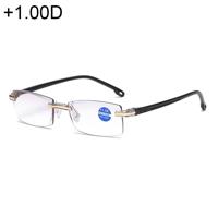 Montuurloze Anti Blue-ray Blue Film lenzen de bril +1.00D(Black)