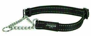 ROGZ FOR DOGS FANBELT HALFSLIP HALSBAND ZWART 20 MMX34-56 CM