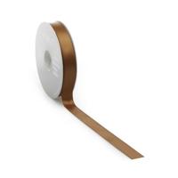 Satijnlint PREMIUM Double face 10mm x 25 meter brandy