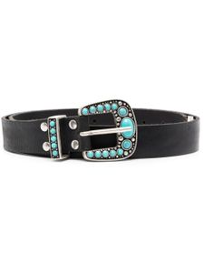 Fortela ceinture Thelma à boucle gravée - Noir