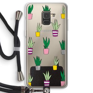 Sanseveria: Samsung Galaxy A8 (2018) Transparant Hoesje met koord