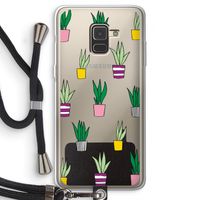 Sanseveria: Samsung Galaxy A8 (2018) Transparant Hoesje met koord
