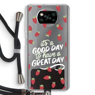 Don't forget to have a great day: Xiaomi Poco X3 NFC Transparant Hoesje met koord