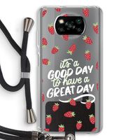 Don't forget to have a great day: Xiaomi Poco X3 NFC Transparant Hoesje met koord