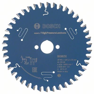 Bosch Accessoires Cirkelzaagblad Expert for High Pressure Laminate 140X20X1.8/1.3X42 - 2608644131