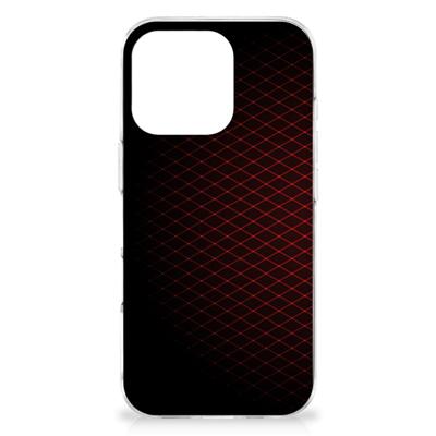 iPhone 16 Pro | TPU bumper | Geruit Rood