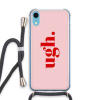 Ugh: iPhone XR Transparant Hoesje met koord