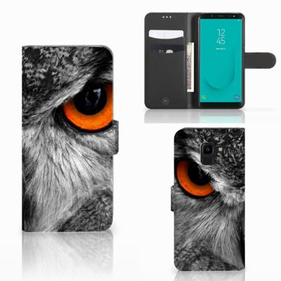 Samsung Galaxy J6 2018 | Telefoonhoesje | Met pasjeshouder | Uil