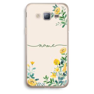 Gele bloemen: Samsung Galaxy J3 (2016) Transparant Hoesje