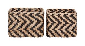 MUST Living Mand 'Basket' Vierkant, Set van 2 stuks