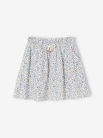 Meisjesrok met print wit, bedrukt