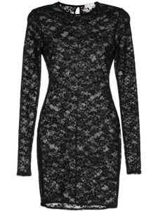 Fleur Du Mal floral-lace bodycon minidress - Noir