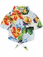 Dolce & Gabbana Kids chemise à fleurs - Bleu - thumbnail