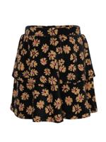 LOOXS Little winter velvet flare rok meisjes - zwart - bloem