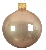 GROTE KERSTBAL GLANZEND TOFFEE | 15CM - thumbnail