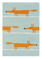 Scion - Mr Fox Aqua 25308 - 120x180 cm Vloerkleed