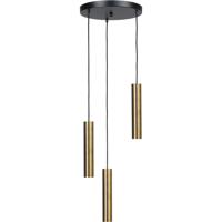 Masterlight HanglampRun Ø35 ronde plaat - 3x GU10 - antiek koper - 2382-05-10-35-3
