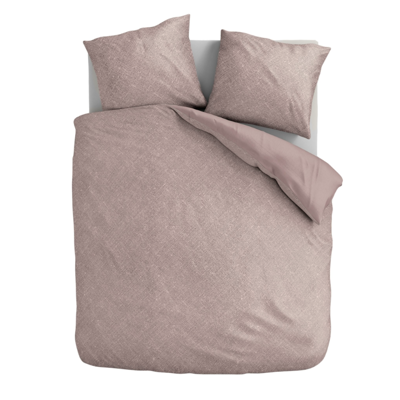 Sale: -60% | Dekbedovertrek Stonewash - Rosé - Lits-Jumeaux (240x220 Cm) - Roze Microvezel - - Fresh And Co - Dekbed-Discounter.nl