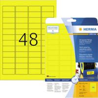 Herma 8030 Folie-etiketten 45.7 x 21.2 mm Polyester folie Geel 1200 stuk(s) Extra sterk hechtend Laser (zwart/wit), Laser (kleur), Kopiëren (zwart/wit), - thumbnail