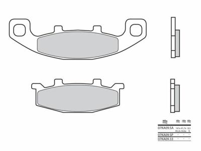 BREMBO Remblokken, voor de moto, Road Gesinterd Metaal 07KA09SA