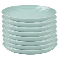 Rond bord/camping bord - 8x - D22 cm - mintgroen - kunststof - onbreekbaar