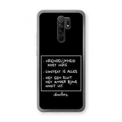 Mijn Motto's: Xiaomi Redmi 9 Transparant Hoesje