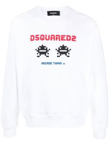 DSQUARED2 sweat à imprimé Arcade Twins - Blanc