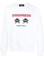 DSQUARED2 sweat à imprimé Arcade Twins - Blanc - thumbnail