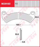 TRW Remblokken, en remschoenen voor de moto, MCB918RSI Sinter competitie offroad