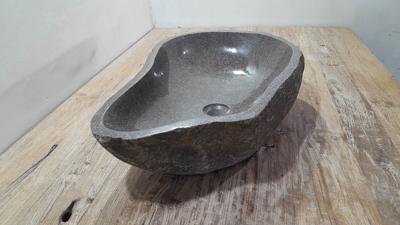 Waskom riviersteen RXL250327, 62x40x15 cm