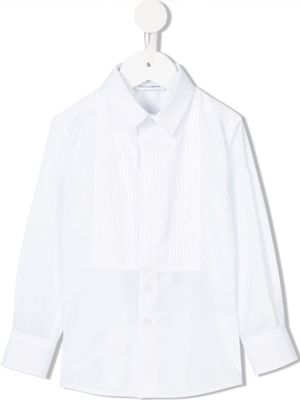 Dolce & Gabbana Kids chemise à plastron - Blanc
