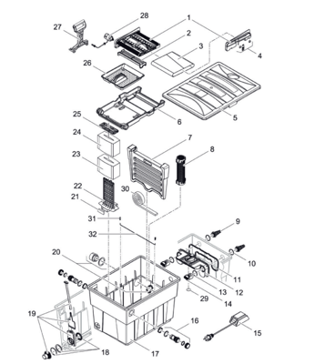 OASE Onderdelen BioTec ScreenMatic 12/18 Vervangmousse rood BioTec 18/36