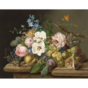 Inductiebeschermer - Grapes and Fruits - 59x51 cm