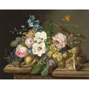 Inductiebeschermer - Grapes and Fruits - 83x52 cm