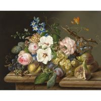 Inductiebeschermer - Grapes and Fruits - 81x52 cm
