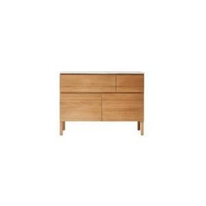 Tikamoon - Massief eikenhouten en keramisch badkamermeubel 120 cm