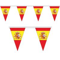 Vlaggenlijn Spanje - 2x - 20 meter - polyester - Spaanse slinger - landen punt vlaggetjes - feestart