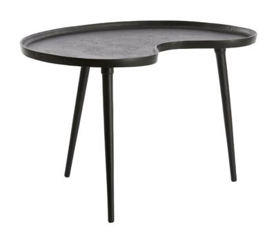 Light & Living Bijzettafel 'Lienz' 67 x 49cm, kleur Mat Zwart