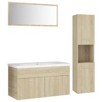 The Living Store Badkamermeubelset - Sonoma Eiken - 90 x 38.5 x 46 cm