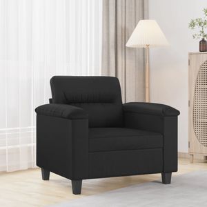 Fauteuil 60 cm kunstleer zwart