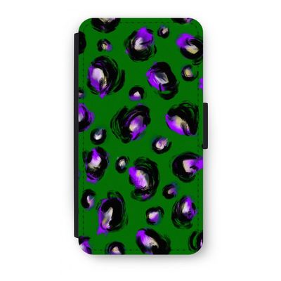 Green Cheetah: iPhone XS Flip Hoesje