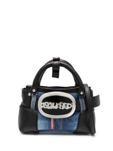 DSQUARED2 sac cabas Belt à design patchwork - Noir