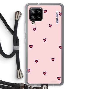 Hartjes: Samsung Galaxy A42 5G Transparant Hoesje met koord
