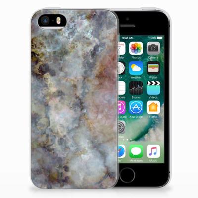 Apple iPhone SE | 5S | TPU | Siliconen hoesje | Marmer Grijs