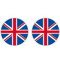 2x Engeland/Groot Brittannie hangdecoraties 28 cm - Hangdecoratie - thumbnail