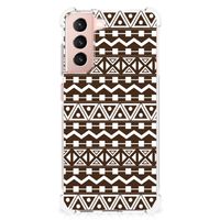 Samsung Galaxy S21 FE Doorzichtige Silicone Hoesje Aztec Brown