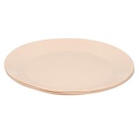 4x ontbijt/diner bordjes van afbreekbaar bio materiaal 21 cm in het eco-beige