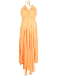 DKNY robe longue à effet froissé - Orange