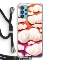 Katoen Wolken: Samsung Galaxy A32 4G Transparant Hoesje met koord